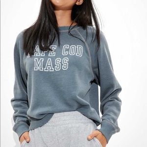 American Eagle Summer Graphic Fleece Crew Neck Sweatshirt